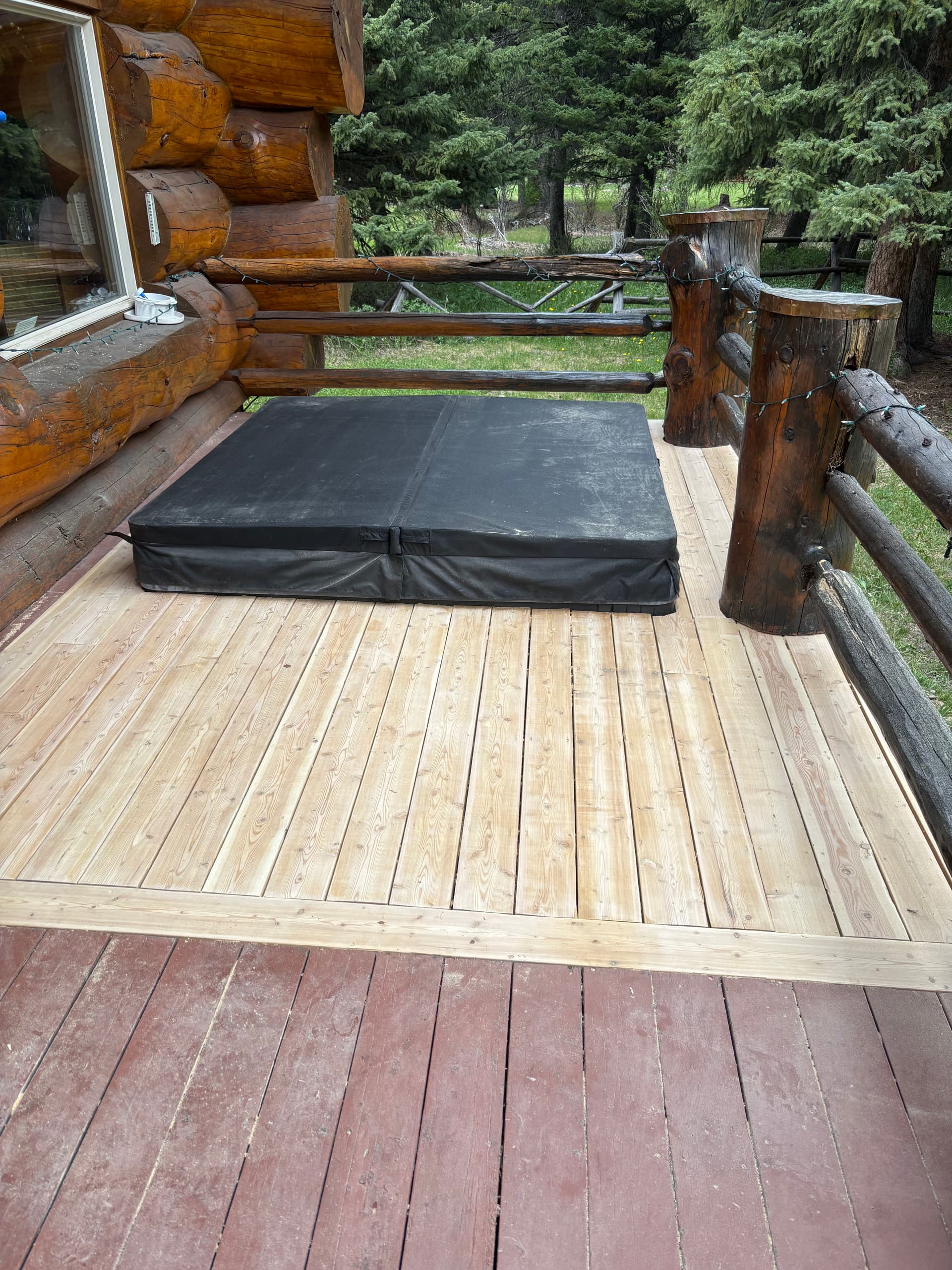 Rotted Deck Joists Found During a Hot Tub Swap image
